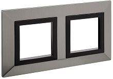 Рамка универсальная DKC Avanti 2-м. металл никель картинка